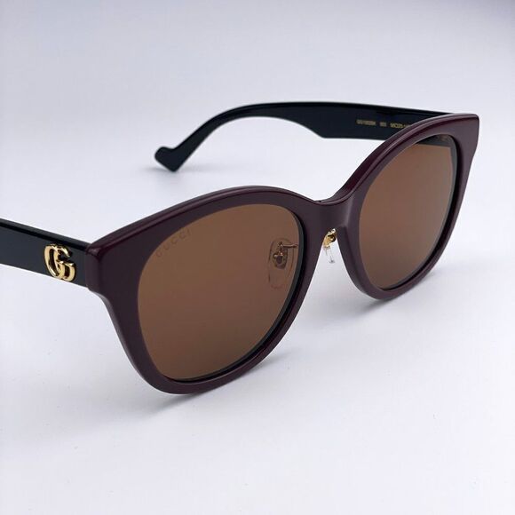 SALE! NEW GUCCI LOGO GG1002SK 003 Brown Black Brown Round Women Sunglasses main image 6